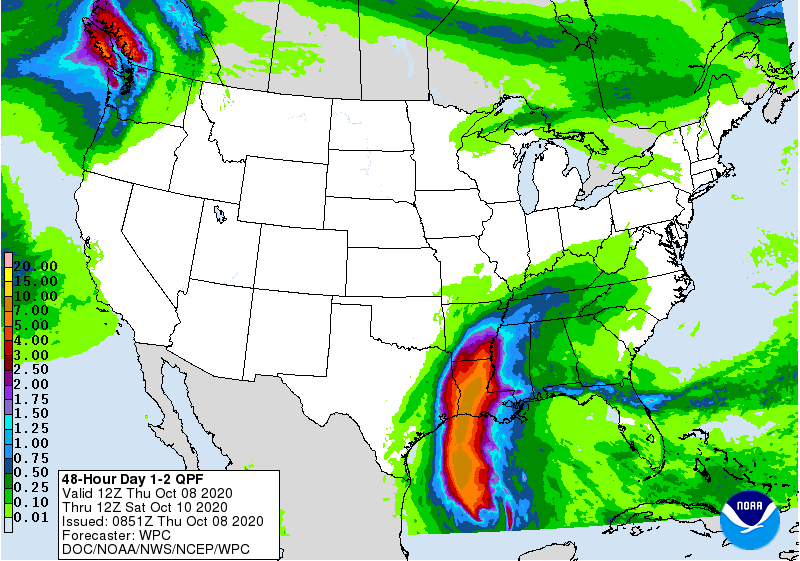 48 Hour Day 1-2 QPF